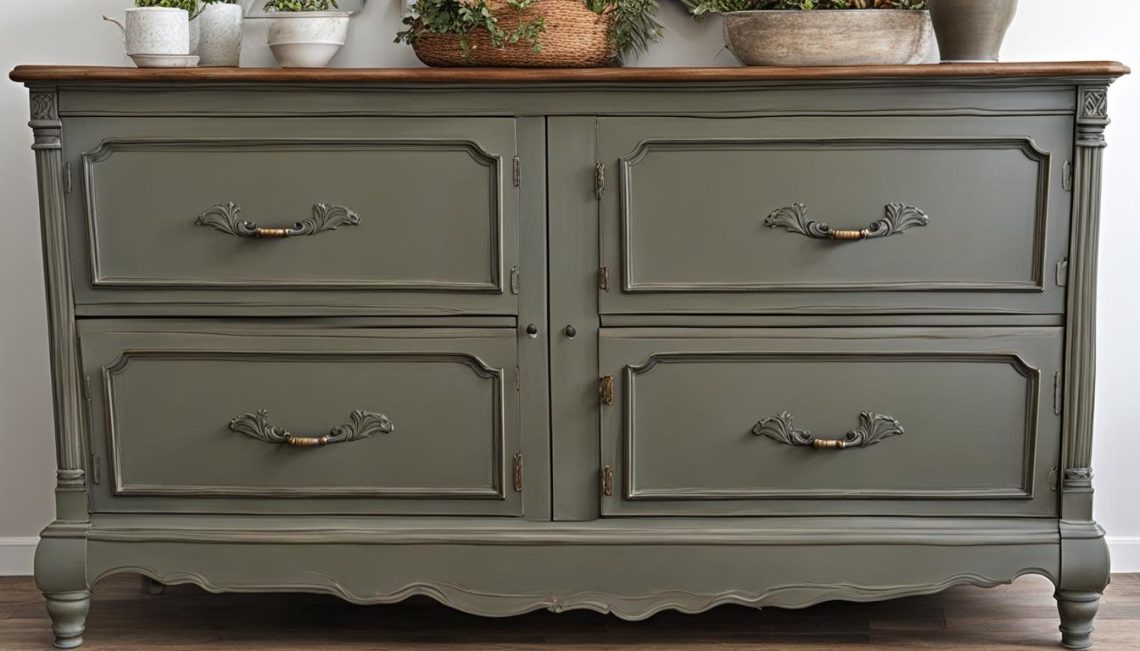 Chalk Paint Vintage Buffet Makeover